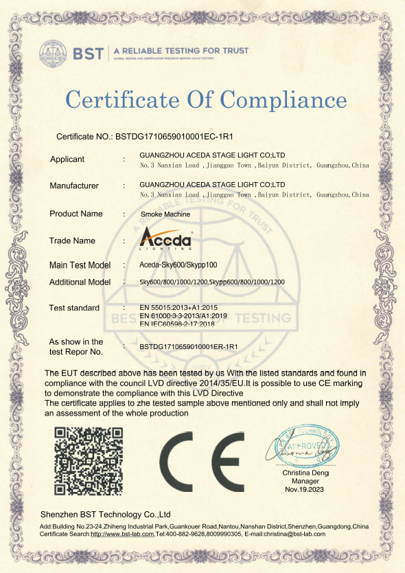 stage lighting certification